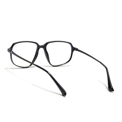 Eyejack Domino Shine Black Square Eyeglasses for Men & Women (TR1009FCL1728-C1)