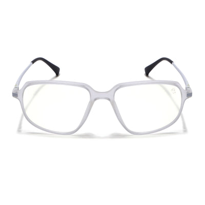 Eyejack Domino Matt Transparent Square Eyeglasses for Men & Women (TR1009FCL1731-C4)