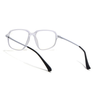 Eyejack Domino Matt Transparent Square Eyeglasses for Men & Women (TR1009FCL1731-C4)
