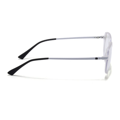 Eyejack Domino Matt Transparent Square Eyeglasses for Men & Women (TR1009FCL1731-C4)