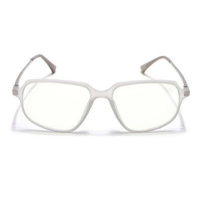 Eyejack Domino Matt Grey Square Eyeglasses for Men & Women (TR1009FCL1733-C6)