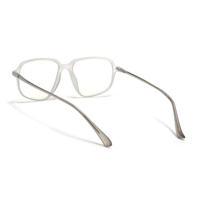 Eyejack Domino Matt Grey Square Eyeglasses for Men & Women (TR1009FCL1733-C6)