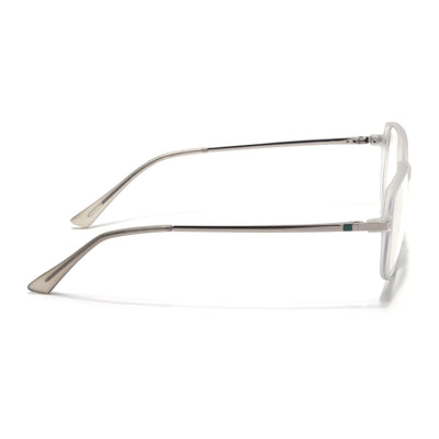 Eyejack Domino Matt Grey Square Eyeglasses for Men & Women (TR1009FCL1733-C6)