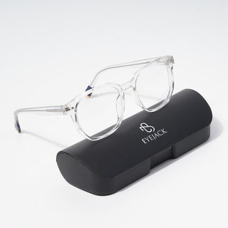 EyeJack Astra Transparent Square Eyeglasses for Men & Women (TR6604CL99-C4)