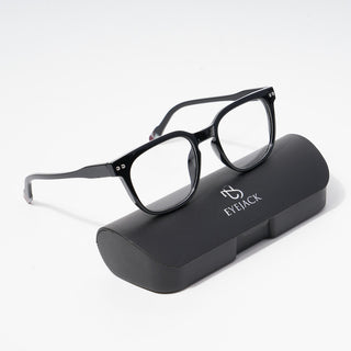 EyeJack Astra Shine Black Square Eyeglasses for Men & Women (TR6605CL106-C1)