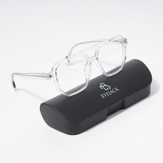 EyeJack Astra Transparent Wayfarer Eyeglasses for Men & Women (TR6606CL120-C4)