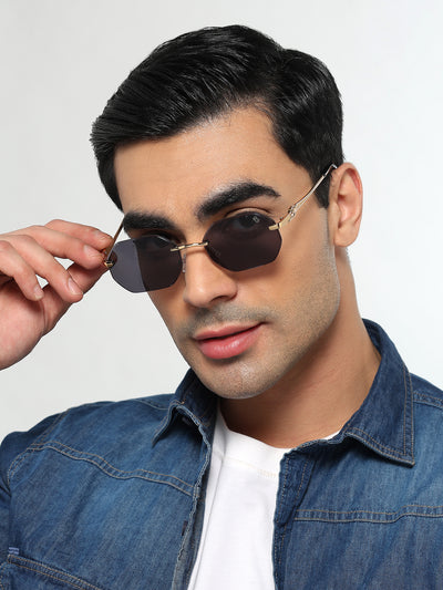 Imperial - Silver Rectangle Polarized Sunglasses (WH4149PCL2233)