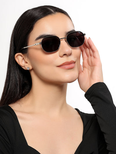 Imperial - Silver Rectangle Polarized Sunglasses (WH4149PCL2233)