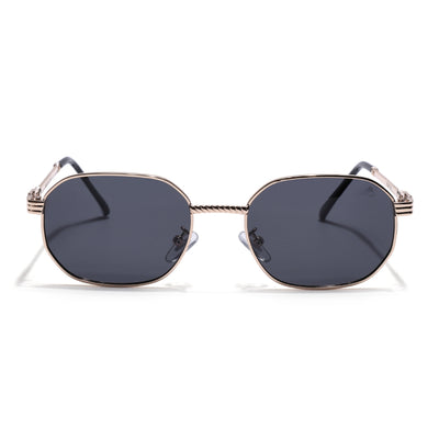 Imperial - Black Golden Rectangle Polarized Sunglasses (WH4149PCL2234)