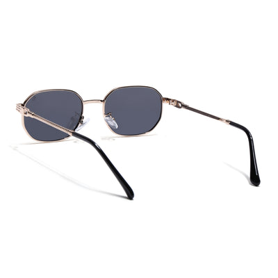 Imperial - Black Golden Rectangle Polarized Sunglasses (WH4149PCL2234)
