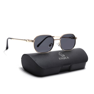 Imperial - Black Golden Rectangle Polarized Sunglasses (WH4149PCL2234)