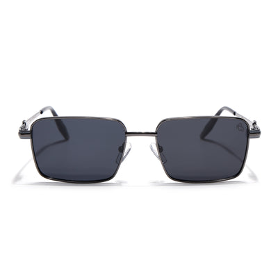 Mocha - Grey Rectangle Polarized Sunglasses (WS1411PCL2193)