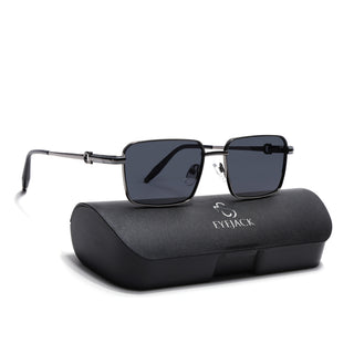 Mocha - Grey Rectangle Polarized Sunglasses (WS1411PCL2193)