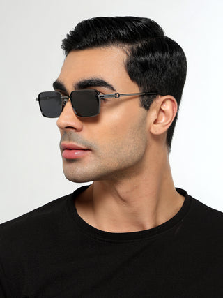 Mocha - Grey Rectangle Polarized Sunglasses (WS1411PCL2193)