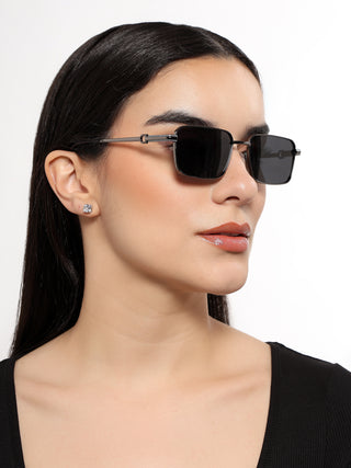 Mocha - Grey Rectangle Polarized Sunglasses (WS1411PCL2193)