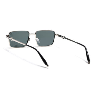 Mocha - Silver Rectangle Polarized Sunglasses (WS1411PCL2194)