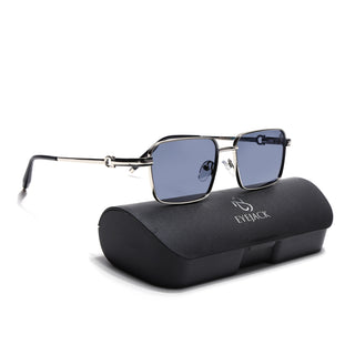 Mocha - Silver Rectangle Polarized Sunglasses (WS1411PCL2195)