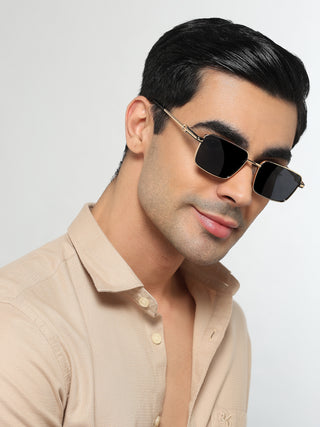 Mocha - Golden Rectangle Polarized Sunglasses (WS1411PCL2196)