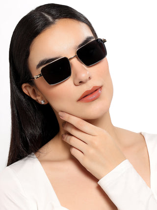 Mocha - Golden Rectangle Polarized Sunglasses (WS1411PCL2196)