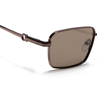 Mocha - Brown Rectangle Polarized Sunglasses (WS1411PCL2197)