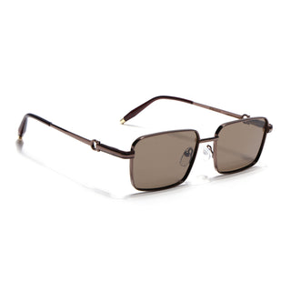 Mocha - Brown Rectangle Polarized Sunglasses (WS1411PCL2197)