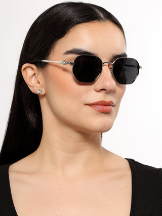 Majesty - Silver Wayfarer Polarized Sunglasses (WS1419PCL2205)