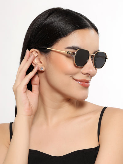 Majesty - Golden Wayfarer Polarized Sunglasses (WS1419PCL2207)