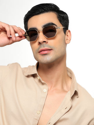 Majesty - Golden Wayfarer Polarized Sunglasses (WS1419PCL2208)