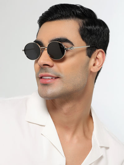 Simba - Silver Oval Polarized Sunglasses (WS1420PCL2211)