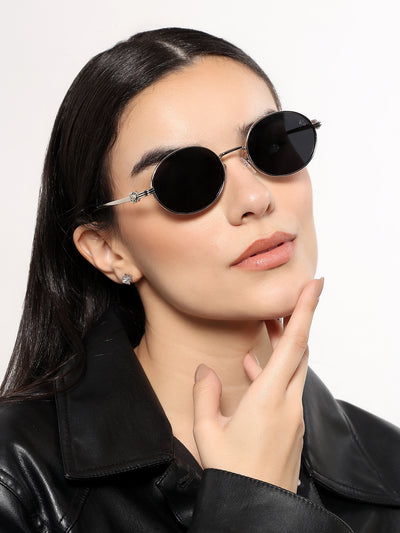 Simba - Silver Oval Polarized Sunglasses (WS1420PCL2211)