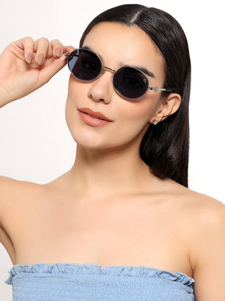 Simba - Silver Oval Polarized Sunglasses (WS1420PCL2212)