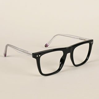 EyeJack Flare Black Square Eyeglasses for Men & Women (XY31016GE1574-C3)