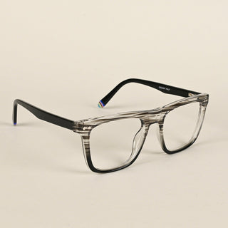 EyeJack Flare Black & Grey Square Eyeglasses for Men & Women (XY31016GE1576-C5)