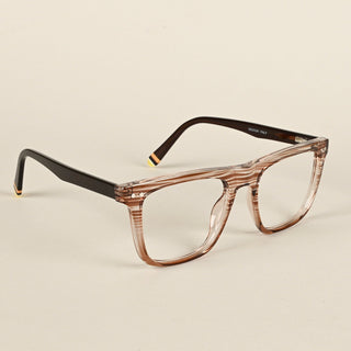 EyeJack Flare Brown & Clear Square Eyeglasses for Men & Women (XY31016GE1579-C8)