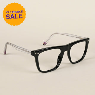 EyeJack Flare Black Square Eyeglasses for Men & Women (XY31016GE1574-C3)