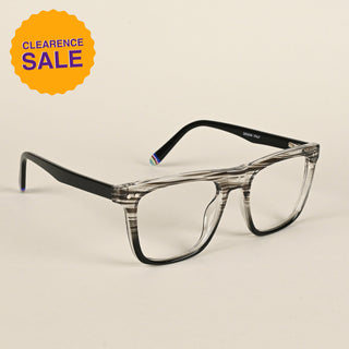 EyeJack Flare Black & Grey Square Eyeglasses for Men & Women (XY31016GE1576-C5)