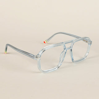 EyeJack Flare Sky Blue Square Eyeglasses for Men & Women (XY31017GE1595-C11)