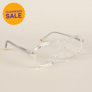 EyeJack Flare Transparent Square Eyeglasses for Men & Women (XY31017GE1597-C13)