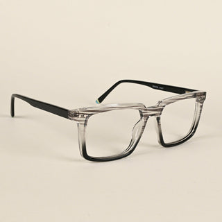 EyeJack Flare Black & Grey Square Eyeglasses for Men & Women (XY31018GE1602-C5)