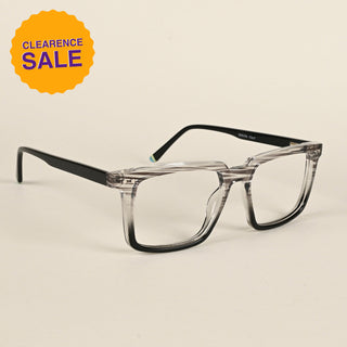 EyeJack Flare Black & Grey Square Eyeglasses for Men & Women (XY31018GE1602-C5)