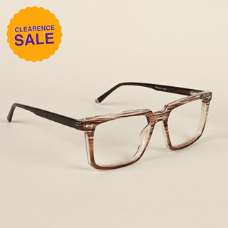 EyeJack Flare Brown & Clear Square Eyeglasses for Men & Women (XY31018GE1605-C8)