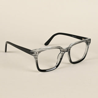 EyeJack Flare Black & Grey Square Eyeglasses for Men & Women (XY31019GE1615-C5)