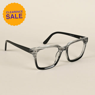 EyeJack Flare Black & Grey Square Eyeglasses for Men & Women (XY31019GE1615-C5)