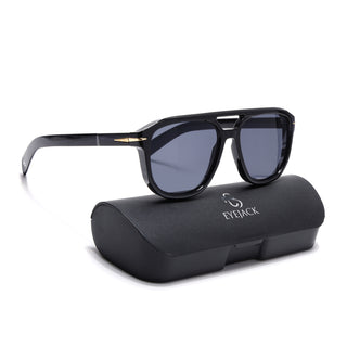 Eyejack Black Wayfarer Sunglasses for Men & Women (ZN3682CL2159)