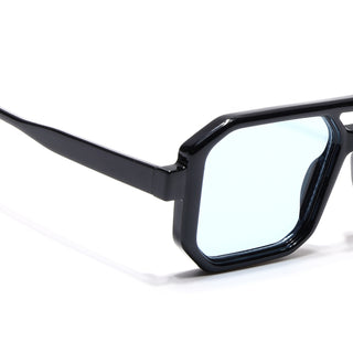 Eyejack Black Hexagonal Sunglasses for Men & Women (ZN3903CL2163)