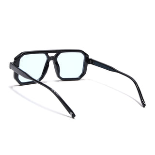 Eyejack Black Hexagonal Sunglasses for Men & Women (ZN3903CL2163)