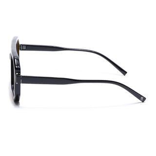 Eyejack Black Hexagonal Sunglasses for Men & Women (ZN3903CL2165)