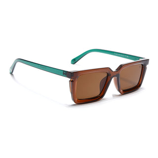 Eyejack Brown Rectangle Sunglasses for Men & Women (ZN3908CL2168)