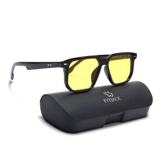 Eyejack Black Wayfarer Sunglasses for Men & Women (ZN3912CL2171)