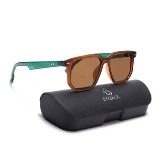 Eyejack Brown Wayfarer Sunglasses for Men & Women (ZN3912CL2172)